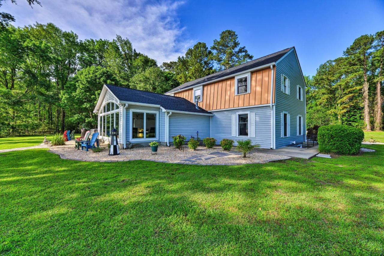 Bayfront Blounts Creek Home Private Beach And Dock! Whichard Beach Εξωτερικό φωτογραφία